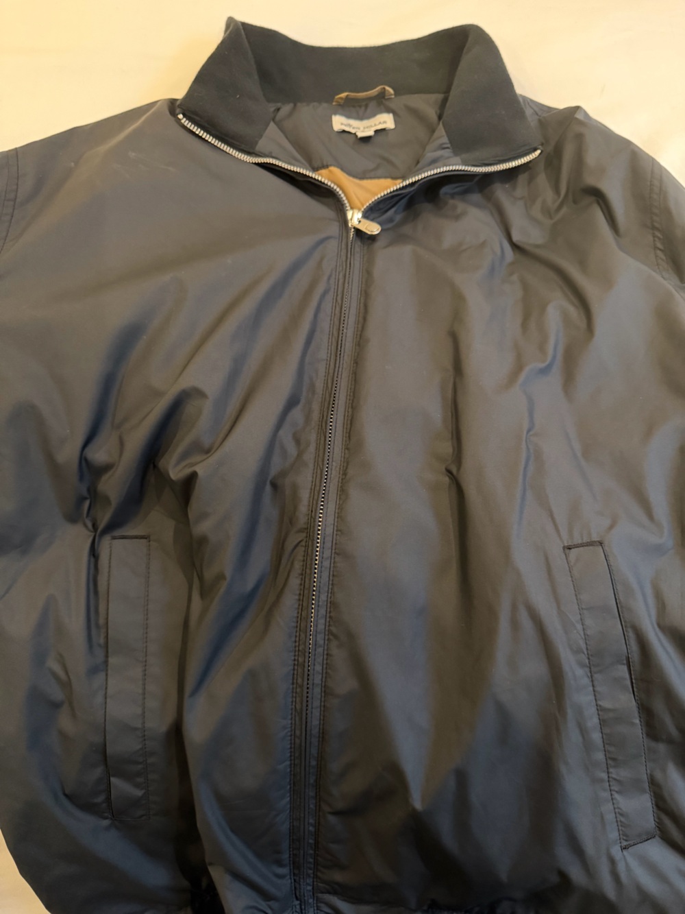 Peter Millar Men’s Black Lined Full Zip Jacket Size L